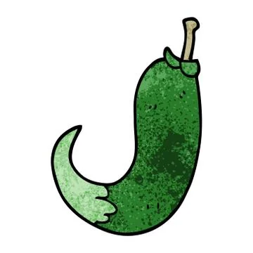 Cartoon doodle chilli pepper Stock Illustration