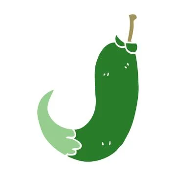 Cartoon doodle chilli pepper Stock Illustration