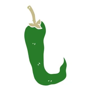 Cartoon doodle chilli pepper Stock Illustration