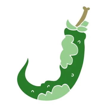 Cartoon doodle chilli pepper Stock Illustration