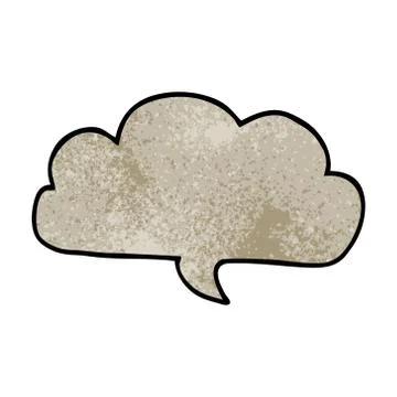 Cartoon doodle cloud speech bubble Illustrazione stock