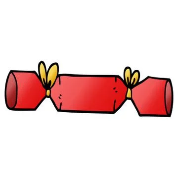 Cartoon doodle cracker Stock Illustration