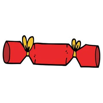 Cartoon doodle cracker Stock Illustration