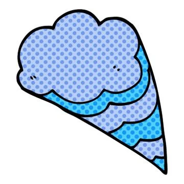 Cartoon doodle decorative cloud element Stock Illustration