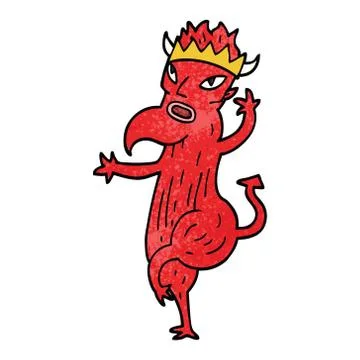 Cartoon doodle devil Stock Illustration