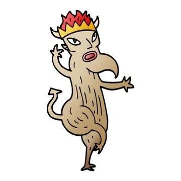 Cartoon doodle devil Stock Illustration