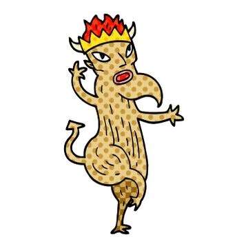 Cartoon doodle devil Stock Illustration