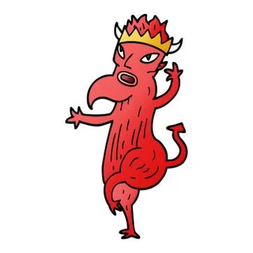 Cartoon doodle devil Stock Illustration