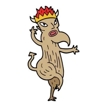 Cartoon doodle devil Stock Illustration