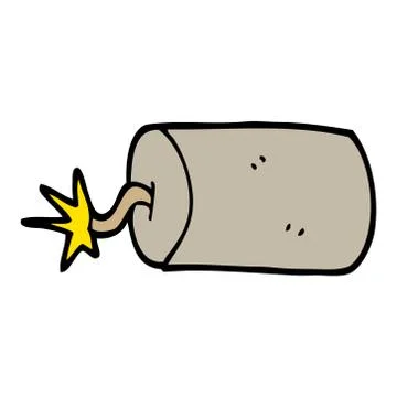 Cartoon doodle dynamite Stock Illustration