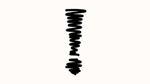 Cartoon Doodle Exclamation Icon Stop Motion Handdrawn Animation Isolated  Stock Footage 306367330