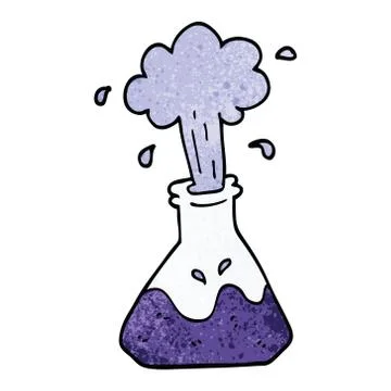 Cartoon doodle exploding chemical set イラスト素材