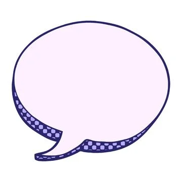 Cartoon doodle expression bubble in bright neon color Illustrazione stock