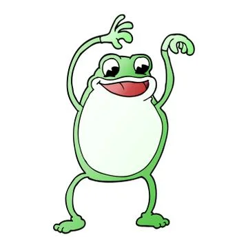 Cartoon doodle frog Stock Illustration