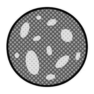 Cartoon doodle of a full moon Stock Illustration
