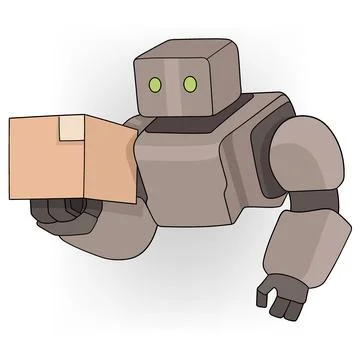 Cartoon doodle of future artificial intelligence Stock Illustration