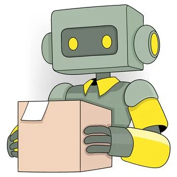 Cartoon doodle of future artificial intelligence Stock Illustration