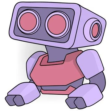 Cartoon doodle of future artificial intelligence Stock Illustration