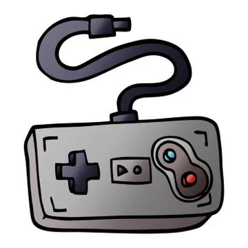 Cartoon doodle game controller Stockillustratie