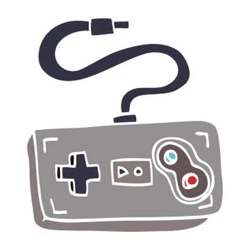 Cartoon doodle game controller Stockillustratie