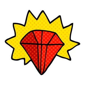 Cartoon doodle giant ruby Illustrazione stock