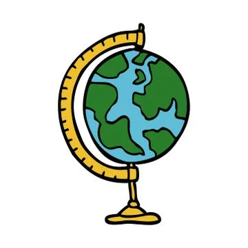 Cartoon doodle globe Illustrazione stock