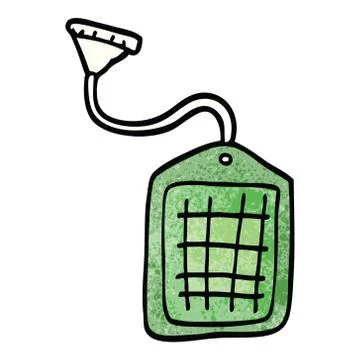 Cartoon doodle green tea string bag Stockillustratie