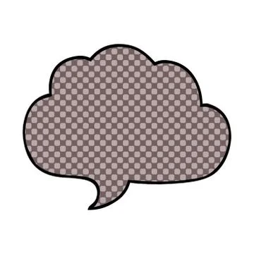Cartoon doodle grey speech bubble Illustrazione stock