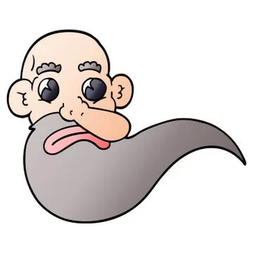 Cartoon doodle grumpy old man Illustrazione stock