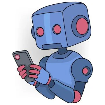 Cartoon doodle illustration of artificial intelligence technology able to h.. 스톡 일러스트