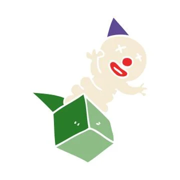 Cartoon doodle jack in the box 스톡 일러스트