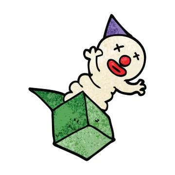 Cartoon doodle jack in the box 스톡 일러스트