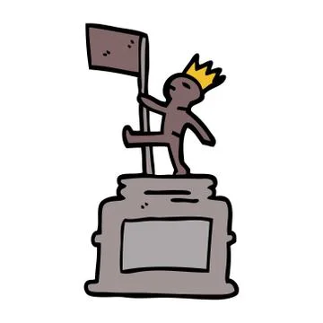Cartoon doodle monument statue 스톡 일러스트