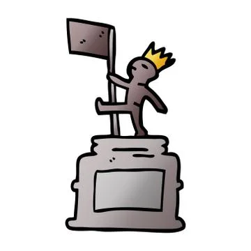 Cartoon doodle monument statue 스톡 일러스트