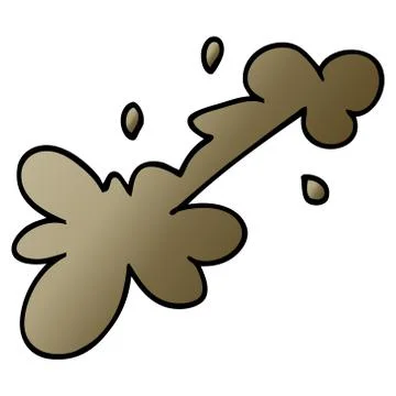 Cartoon doodle mud splat Stock Illustration