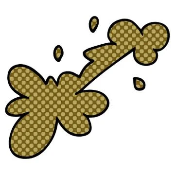 Cartoon doodle mud splat Stock Illustration