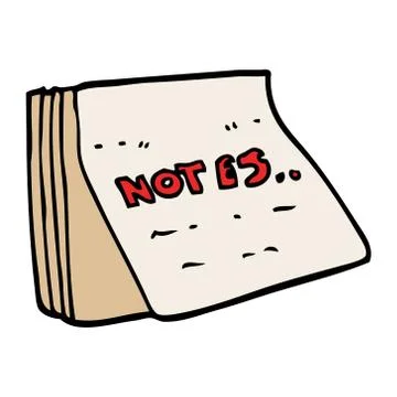 Cartoon doodle note pad Illustrazione stock