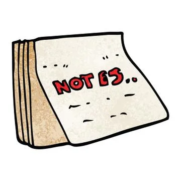 Cartoon doodle note pad 스톡 일러스트