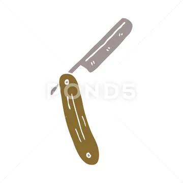 Cartoon doodle old style razor Stock Illustration