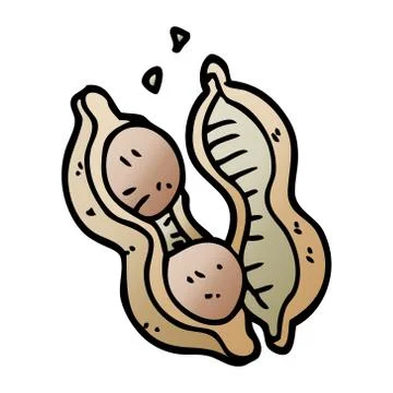 Cartoon doodle peanuts in shell Stock Illustration