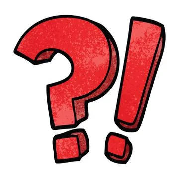 Cartoon doodle question mark and exclamation mark 스톡 일러스트