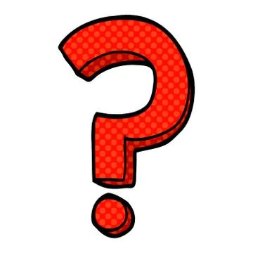 Cartoon doodle question mark 스톡 일러스트