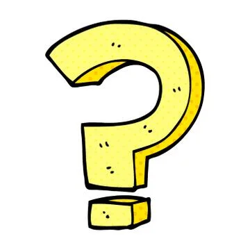 Cartoon doodle question mark 스톡 일러스트