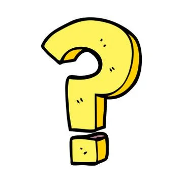 Cartoon doodle question mark Stock Illustration