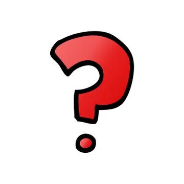 Cartoon doodle question mark Stock Illustration