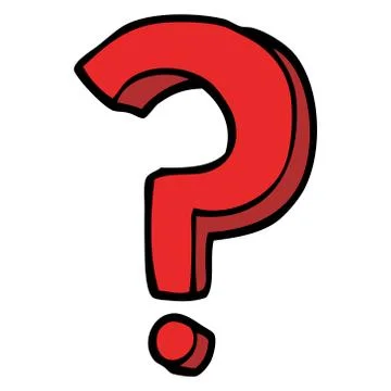 Cartoon doodle question mark Stock Illustration