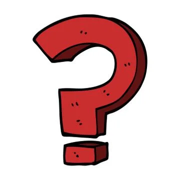 Cartoon doodle question mark 스톡 일러스트