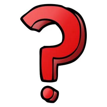 Cartoon doodle question mark 스톡 일러스트