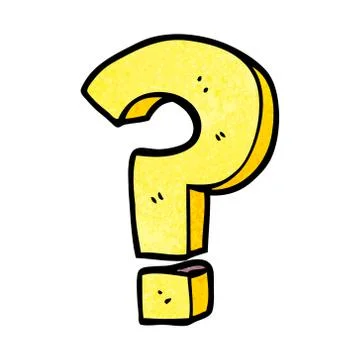 Cartoon doodle question mark 스톡 일러스트