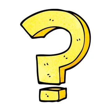 Cartoon doodle question mark 스톡 일러스트